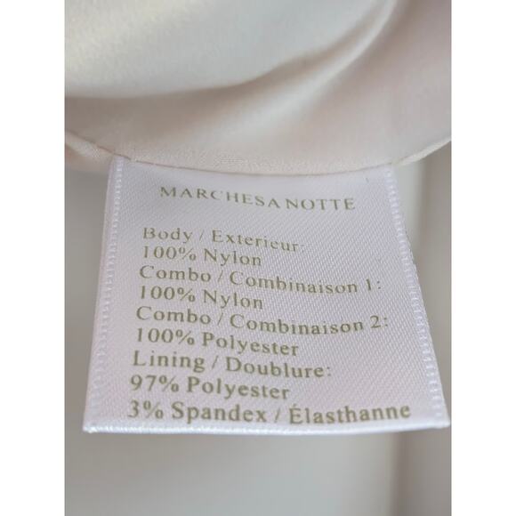 Marchesa Notte Embroidered Tulle Mini Dress Blue White US Size 10 Cocktail Party - Picture 8 of 8